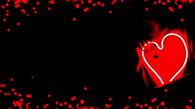 muat turun hari valentine - hati neon