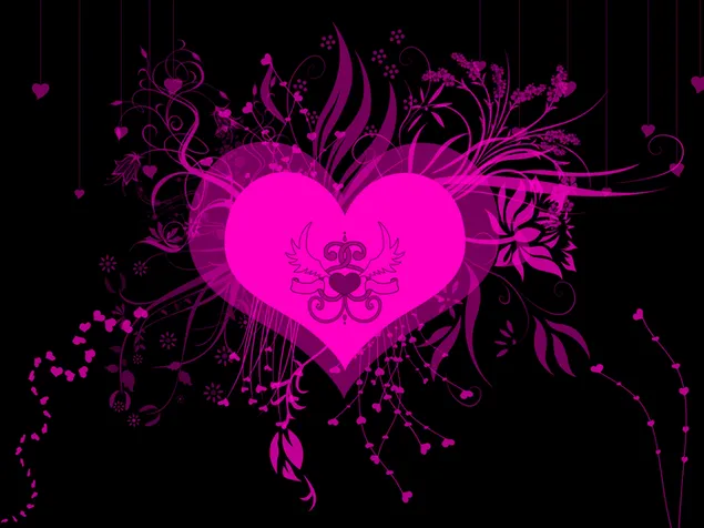Día de San Valentín - corazón rosa neón descargar
