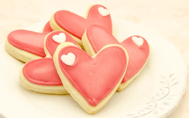 Valentine's day - pink heart cookies