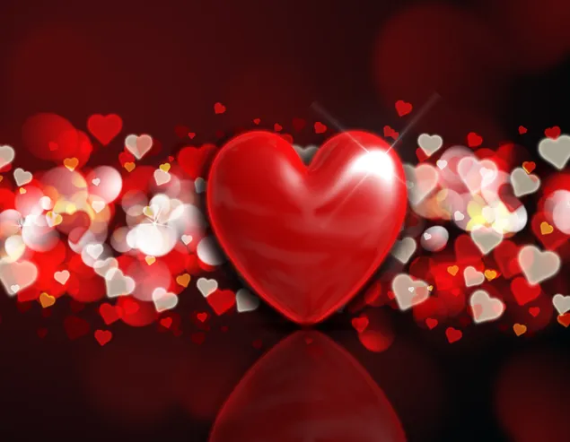Valentinstag - rote und weiße Herzen herunterladen