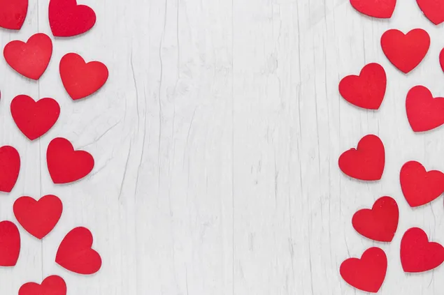 Valentine's day - red heart cut outs decoration