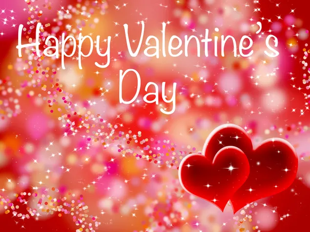 Valentinstag - Rote Herzen und Funkeln
