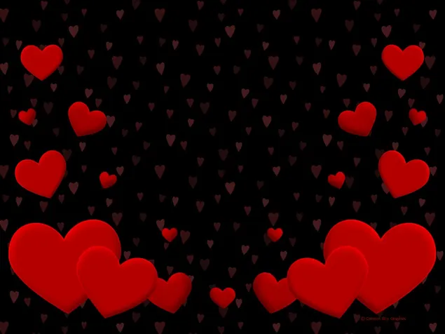 Valentine's day - red hearts background download