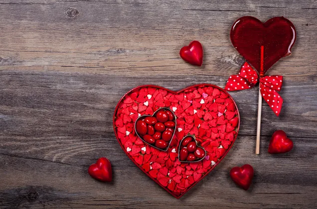 Valentijnsdag - Rode harten snoepjes download