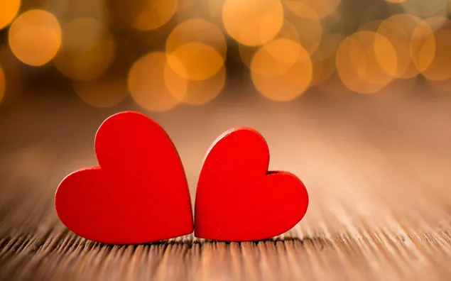 Día de San Valentín - par de corazones rojos