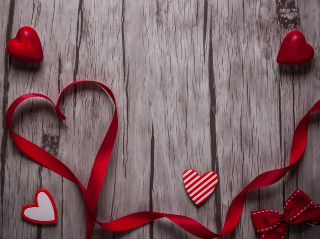 Valentine's day - ribbon hearts decoration