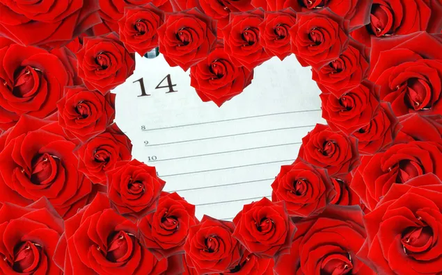 День Святого Валентина - серце з троянди завантажити