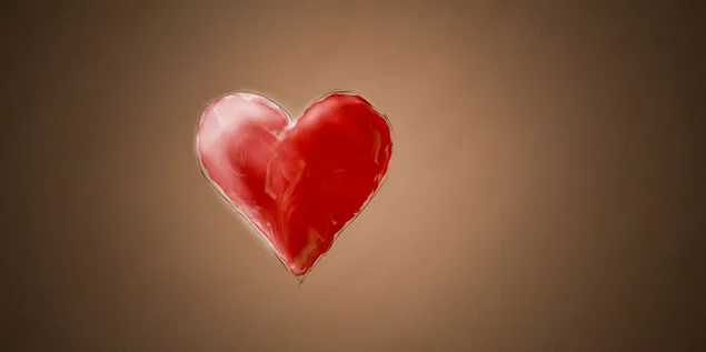 Día de San Valentín - corazón rojo incompleto
