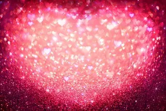 Tapeta Den svatého Valentýna - šumivé bokeh srdce 8K