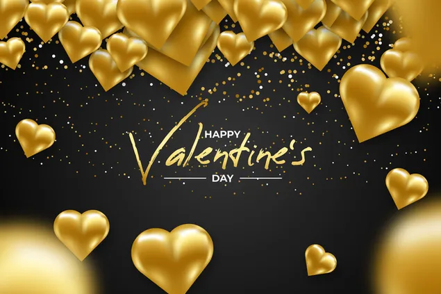 dita e shen valentinit me nje zemer te verdhe shkarkim