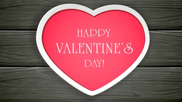 Valentinstag - wünschen Sie auf dem reizenden rosa Herzen herunterladen