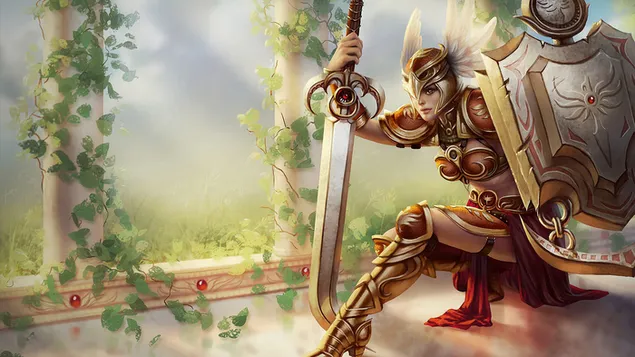 Seni Percikan Valkyrie 'Leona' - League of Legends (LOL) 4K kertas dinding