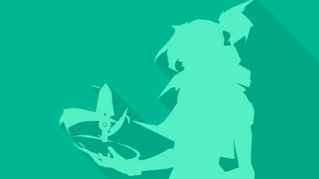 Valorant Jett Flat Simple Clean Cool Mint Green Anime Riot Games 4K fondo de pantalla