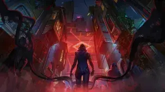 Tapeta Statečná videoherní anime postava v nočním městě HD