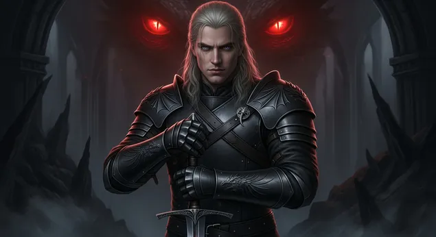 Valyrian Knight with Fiery Dragon Eyes, House Of Dragon for Desktop background 4K wallpaper