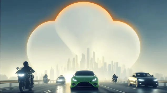 transportni zasobi na dorozi z khmaropodibnoyu strukturoyu, mis'kiy landshaft zavantazhiti