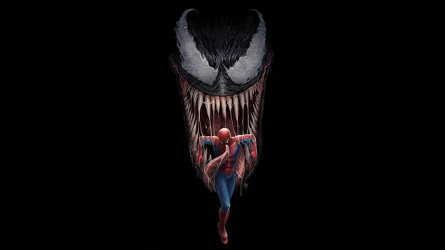 Venom and Spider-Man 4K wallpaper