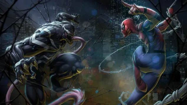 Venom Vs Spider-Man (Marvel) Comics 8K wallpaper