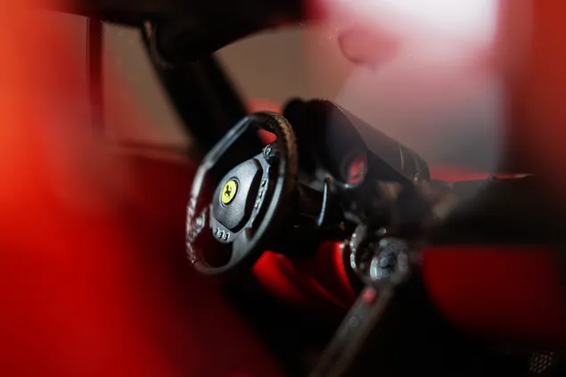 Verschwommenes Ferrari-Interieur