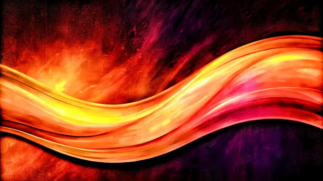 Живописни апстрактни течечки бранови од огнена боја и текстура од космичка прашина 4K тапет