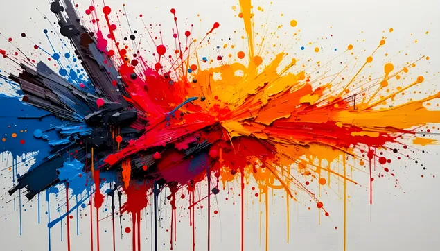 art vibrant d'explosio de pintura abstracta | colors dinamics baixada