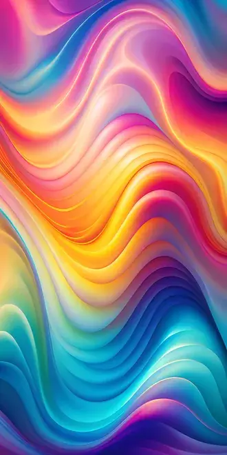 Levendige abstracte golfverloop met stralende kleuren 2K achtergrond