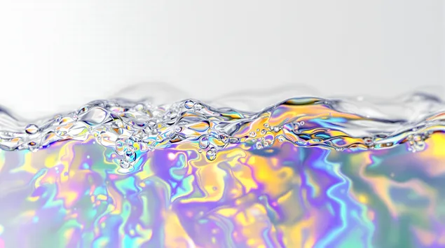 siperfaqe e lengshme e gjalle ylberore me sfond abstrakt me flluska shkarkim