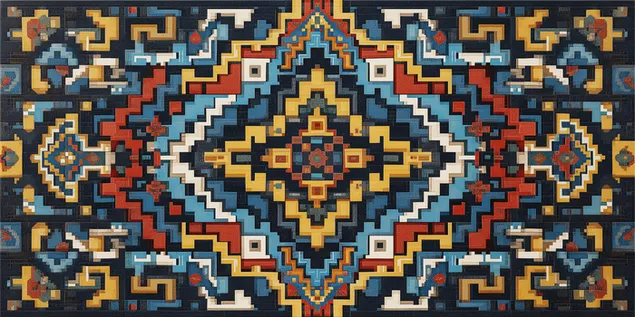 muat turun penutup lantai bercorak berinspirasikan kaleidoskop bertenaga