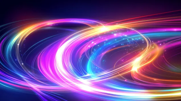 zhivi neonovi zavikhryaniya s iskryashchi efekti izteglyane