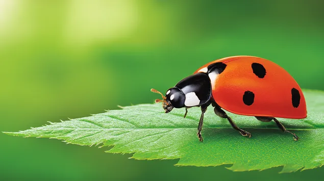 boin de seacht mbreac bhriomhar ar dhromchla duilleoige glas reidh ioslodail