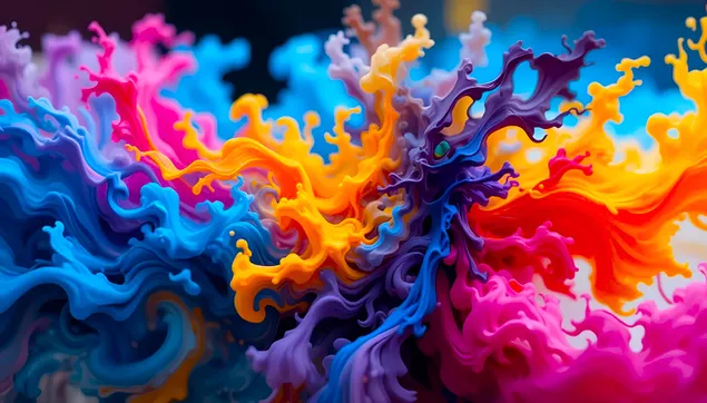 yaskrava zakruchena chornil'na abstraktsiya: dinamichne barviste flyuyidne mistetstvo zavantazhiti