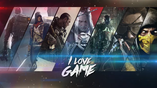 Video Games Collage - I Love Game