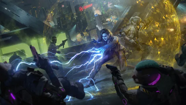 Videogame 'Cyberpunk 2077' (Yennefer met Geralt uit 'The Witcher 3')