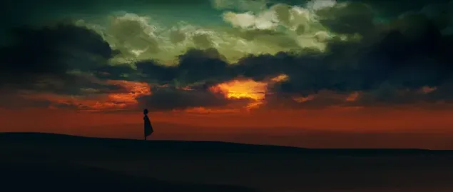 Taustpilt Vaade: tume päikeseloojang 4K