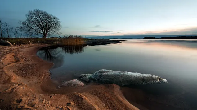نمایی از پس زمینه دریاچه کاغذدیواری  HD