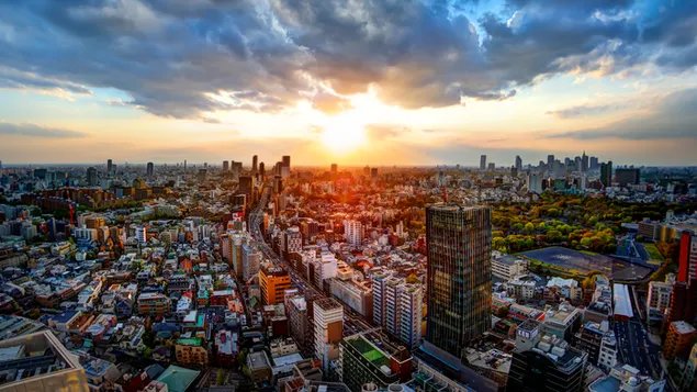 view of tokyo from above