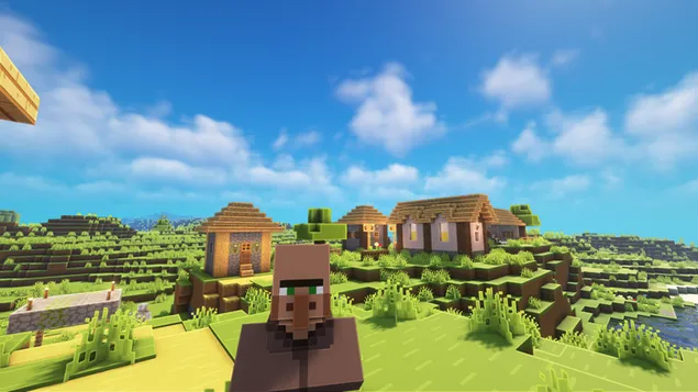 falusiak faluval a hata mogott, alig varjak a minecraft vilagat letoltes