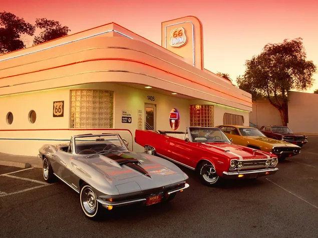 Vintage american cars HD wallpaper