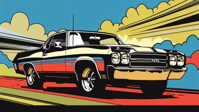 vintage-power eines chevrolet el camino ss aus dem jahr 1970 herunterladen