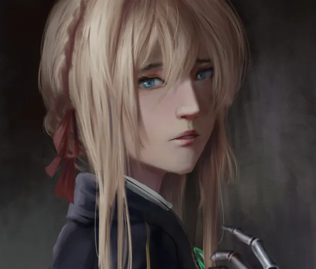 Violet Evergarden digitalt maleri 2K baggrundsbillede