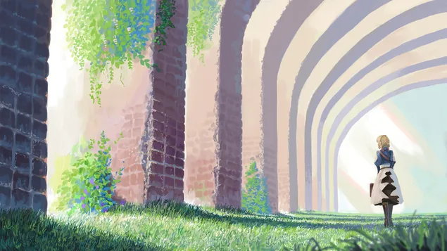 바이올렛 에버가든 인사이드 터널 HD 배경화면