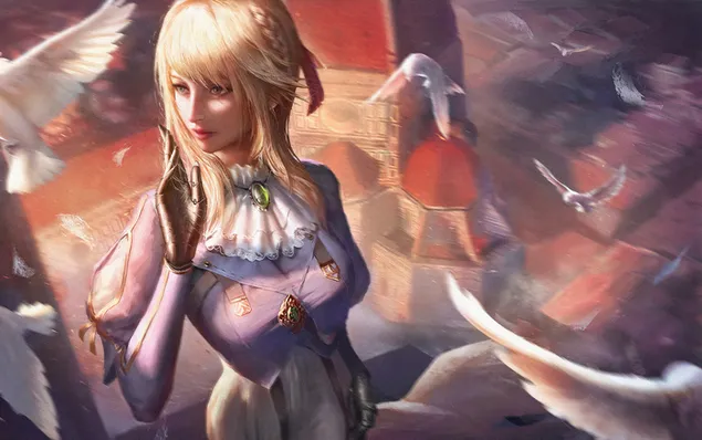 바이올렛 에버가든 주인공 HD 배경화면