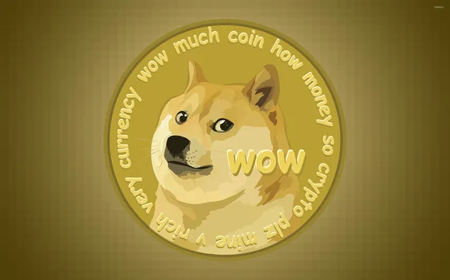 Virtuele cryptocurrency dogecoin, leuk en anders dan het traditionele banksysteem 2K achtergrond