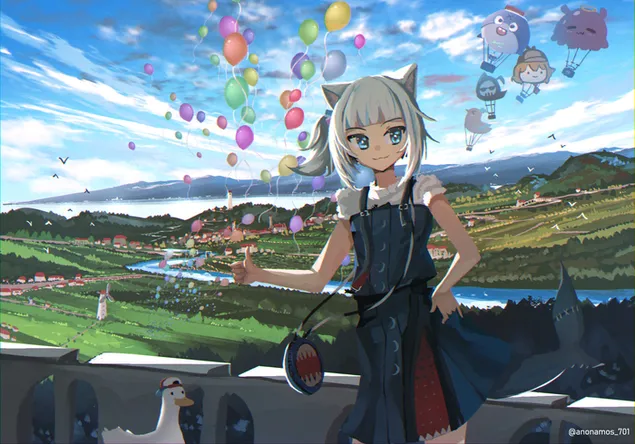 Virtual Youtuber : Gawr Gura 2K wallpaper