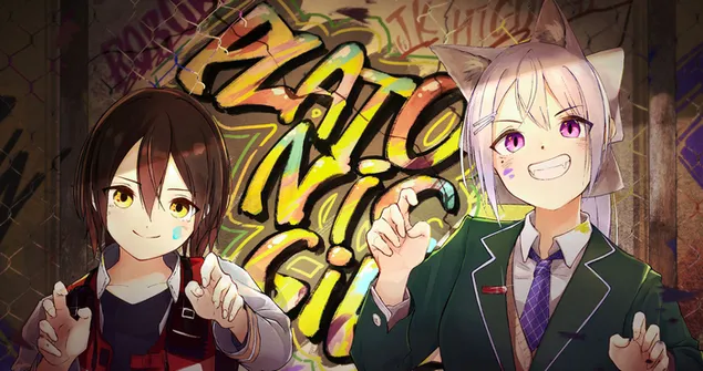 Virtuális Youtuber – Roboco és Kaede Higuchi 2K háttérkép