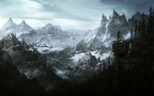 Vista Art - The Elder Scrolls V Skyrim (Permainan Video Dalam Talian) 4K kertas dinding