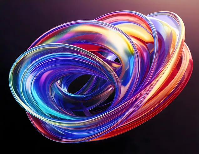 Flux viu: una forma abstracta fascinant de color i moviment dinàmics en l'art 3D 8K fons de pantalla