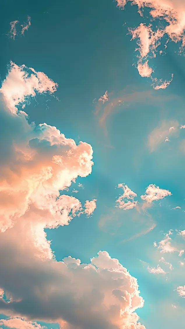 nuvols de pressec vius sota un cel pastel brillant baixada