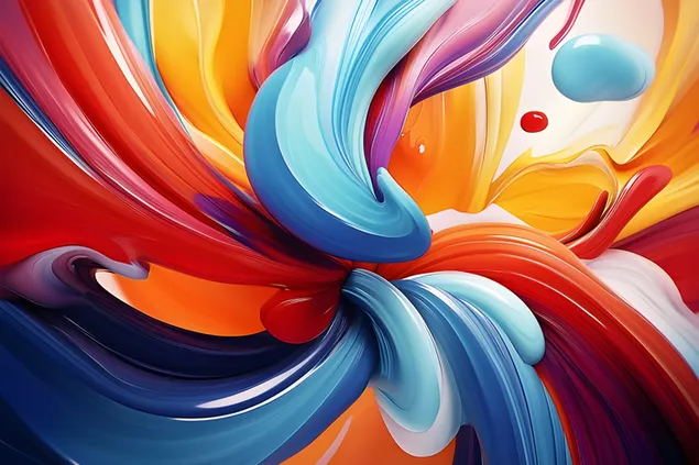 סימפוניה חיה של צבעים 2K טפט