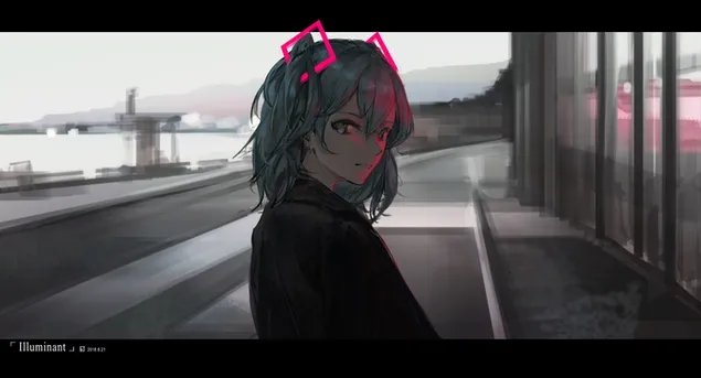 Vocaloid - Hatsune Miku Illuminant 4K טפט